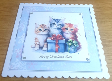 12x12cm Silver Edged Snowflake Frames x6 colours  by Margaret Scott