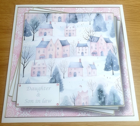 Pink Winter Village Multi Topper Kit by Margaret Scott