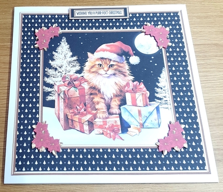Cute Kitty Holiday Topper by Margaret Scott