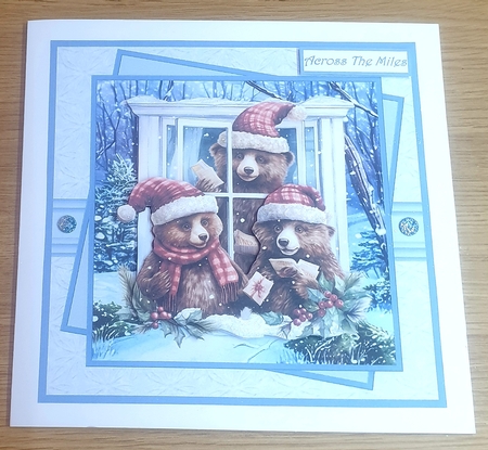 Winter Christmas bears 7x7 by Margaret Scott