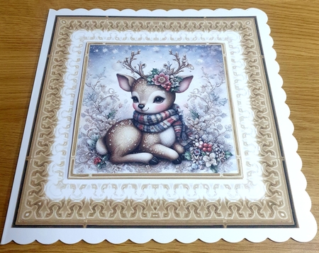 Christmas Reindeer Scarf by Margaret Scott
