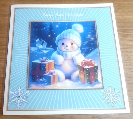 Glittery Stripe Frames-Cool by Margaret Scott