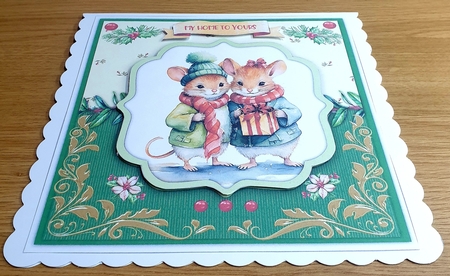 8x8 Mini Kit, Gorgeous Christmas Mice by Margaret Scott