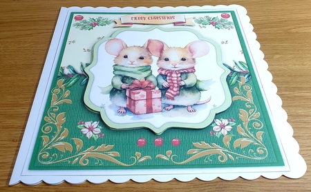 8x8 Mini Kit, Gorgeous Christmas Mice by Margaret Scott