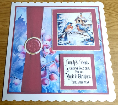 Winter birds card front 1 by Margaret Scott