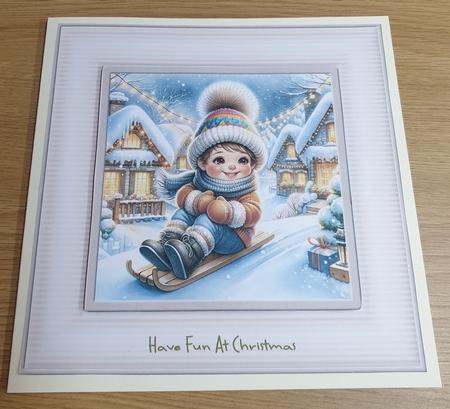 Sledding down the hill by Margaret Scott