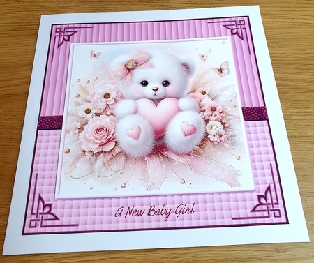 Pink Heart Bear by Margaret Scott