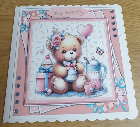 8x8 Mini Kit, Beautiful Nursery Teddy ,  by Margaret Scott