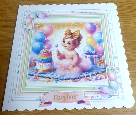 8x8Mini Kit, Beautiful Girls  Birthday  Cake  by Margaret Scott