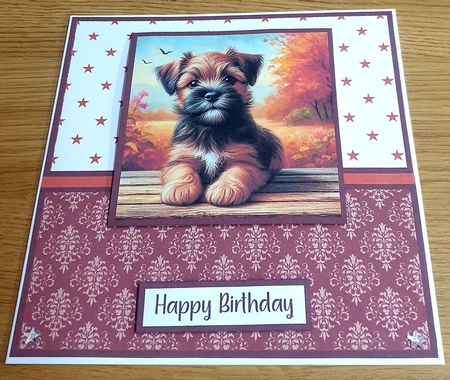 Border Terrier Card by Margaret Scott