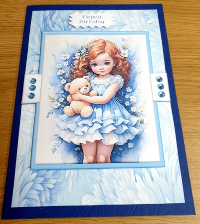 Cute girl with teddy  by Margaret Scott