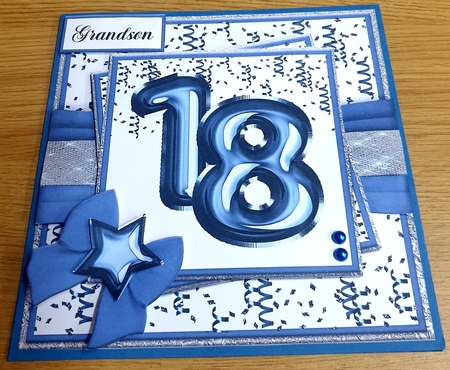 Navy Blue Foil Numbers by Margaret Scott