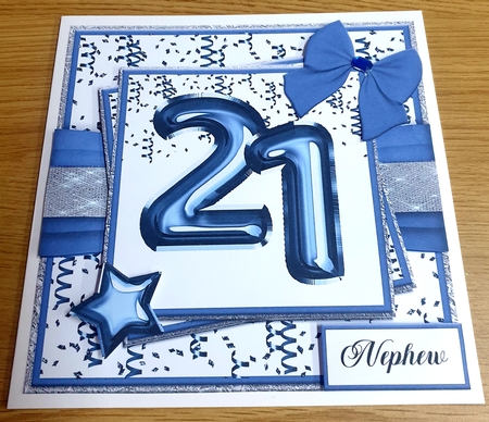 Navy Blue Foil Numbers by Margaret Scott