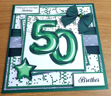 Green Foil Numbers by Margaret Scott