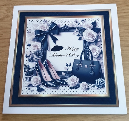 6x6 Black & Gold Frames - 6 Frames in PNG & JPEG by Margaret Scott