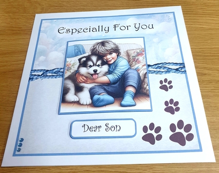 Cuddles with Puppy by Margaret Scott