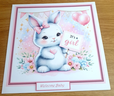 Rabbit baby girl 7x7 by Margaret Scott