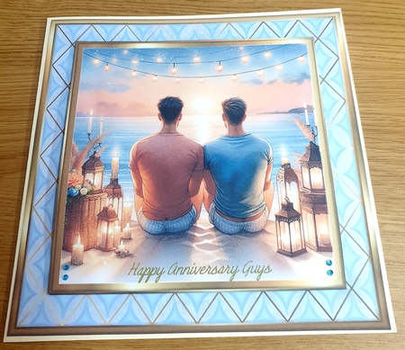Lovely Beach Male  Couple  by Margaret Scott