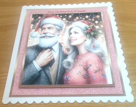 PINK GLITTER FRAMES - 6X6 by Margaret Scott