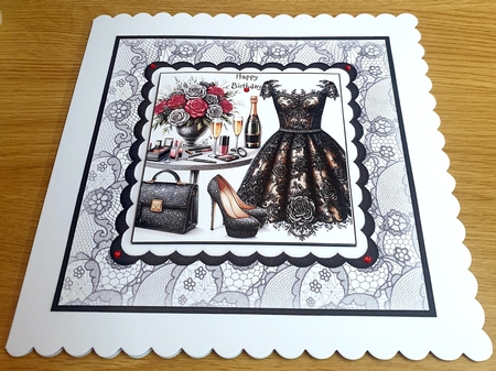 6x6 Black Lace 1 Frames 1-6 in PNG by Margaret Scott