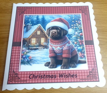 Christmas Cabin Dogs 8 by Margaret Scott