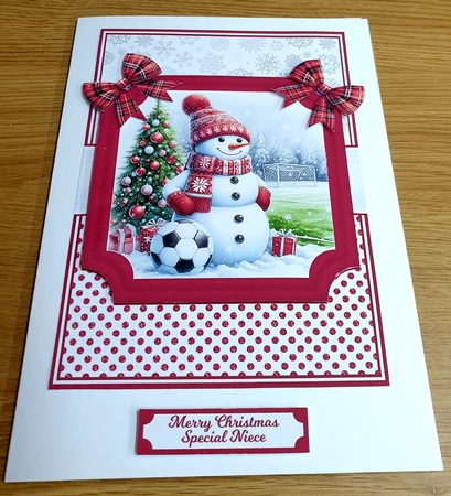FOOTBALL SNOWMAN by Margaret Scott