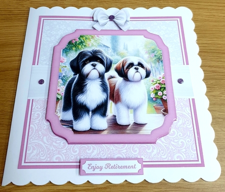 SHIH TZU in the garden by Margaret Scott