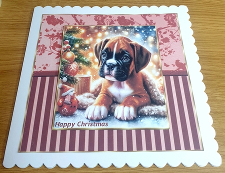 Merry Christmas Pups 4 by Margaret Scott