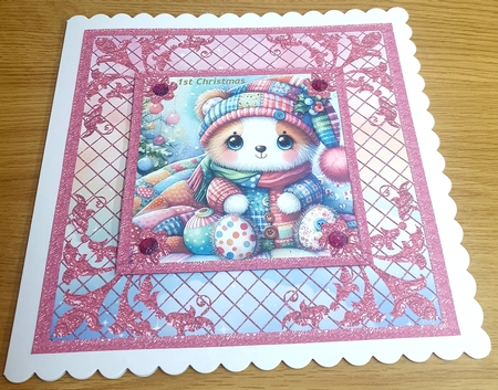 10 PINK MESH FRAMES BEAUTIFUL FANCY EMBELLISHMENTED, CU4CU by Margaret Scott