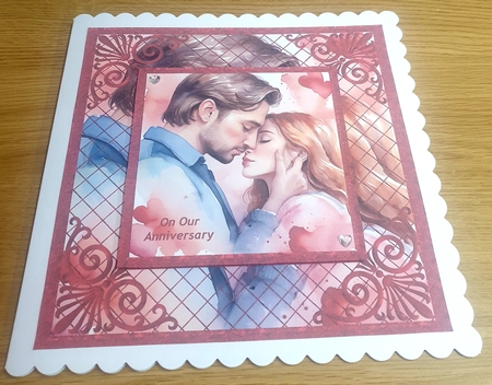 10 RED MESH FRAMES BEAUTIFUL FANCY EMBELLISHMENTED, CU4CU by Margaret Scott