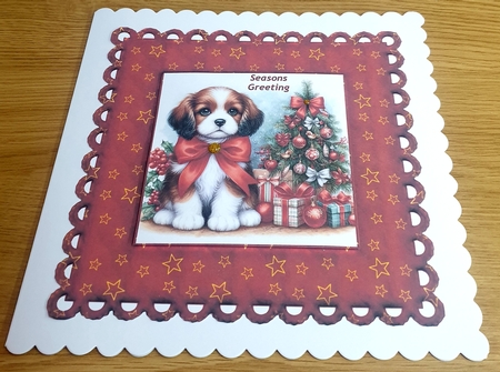 Vintage Christmas Puppy by Margaret Scott