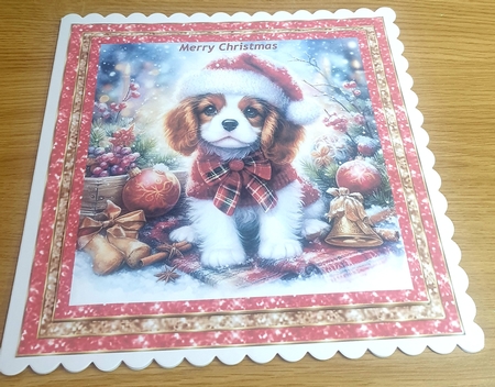 Merry Christmas Pups 9 by Margaret Scott