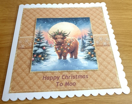 Christmas Highland Cow  by Margaret Scott