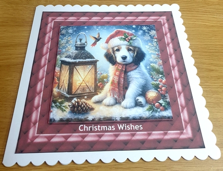 Christmas Lantern Pups 2 by Margaret Scott