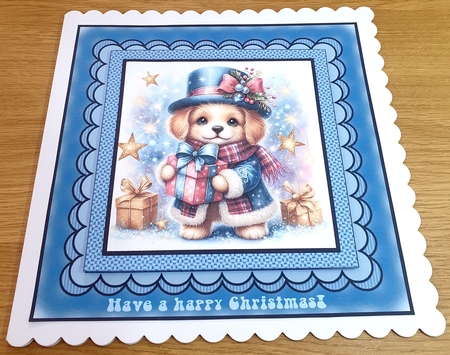 Sweet Christmas Pups by Margaret Scott