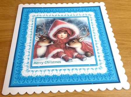 Christmas girl with animals set 3 by Margaret Scott