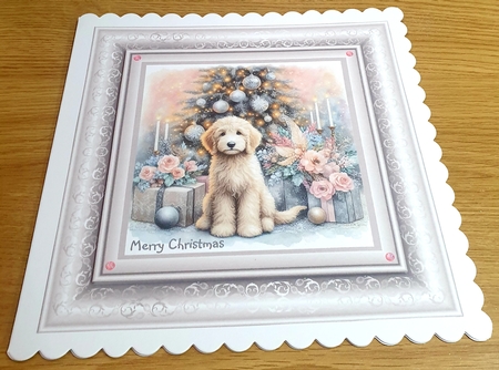 Pastel Christmas Pups 11 by Margaret Scott