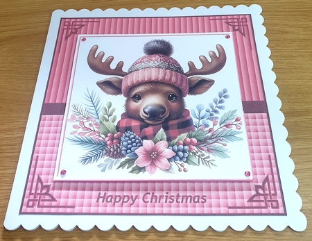 Watercolor Christmas Floral Animals by Margaret Scott