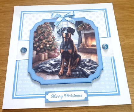 CHRISTMAS DOBERMAN & BOXER DOGS by Margaret Scott