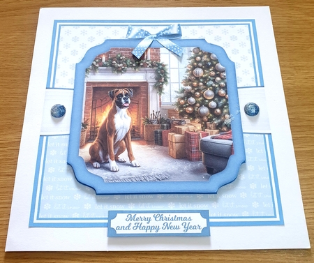 CHRISTMAS DOBERMAN & BOXER DOGS by Margaret Scott