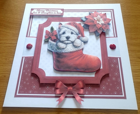 CHRISTMAS STOCKING PUPPIES by Margaret Scott