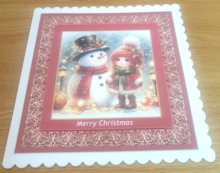 Snowman and Little Girl  by Margaret Scott