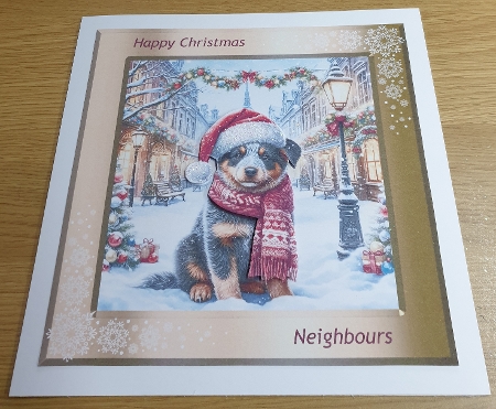 Charming Christmas Street  Pups 3 by Margaret Scott
