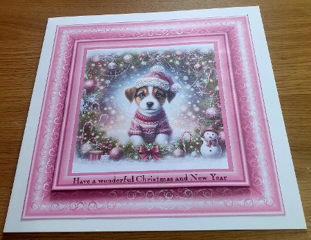 Christmas Jumper Pups 6 by Margaret Scott