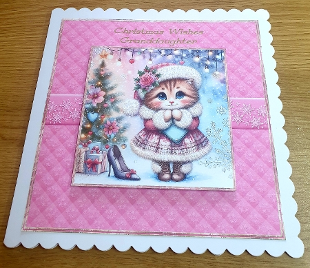 Whimsical Christmas Cat by Margaret Scott