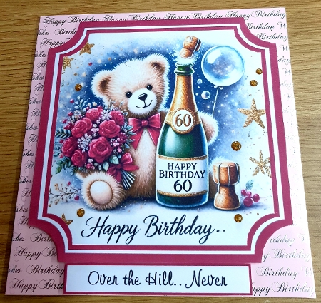 Happy Birthday bear 60 toppers by Margaret Scott
