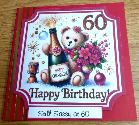 Happy Birthday bear 60 toppers by Margaret Scott