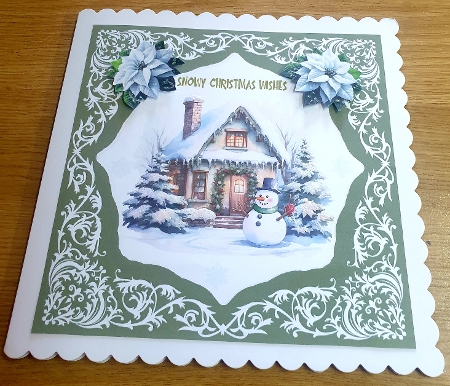 4 Cornered White border Frames-glittering by Margaret Scott