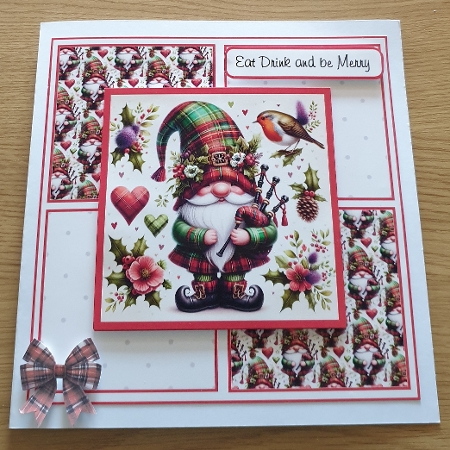 bagpipe christmas gnome by Margaret Scott
