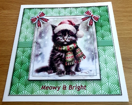 Cute Christmas Scarf Kittens by Margaret Scott